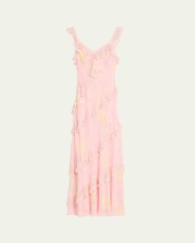 Radiance Floral Ruffle Maxi Dress